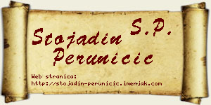 Stojadin Peruničić vizit kartica